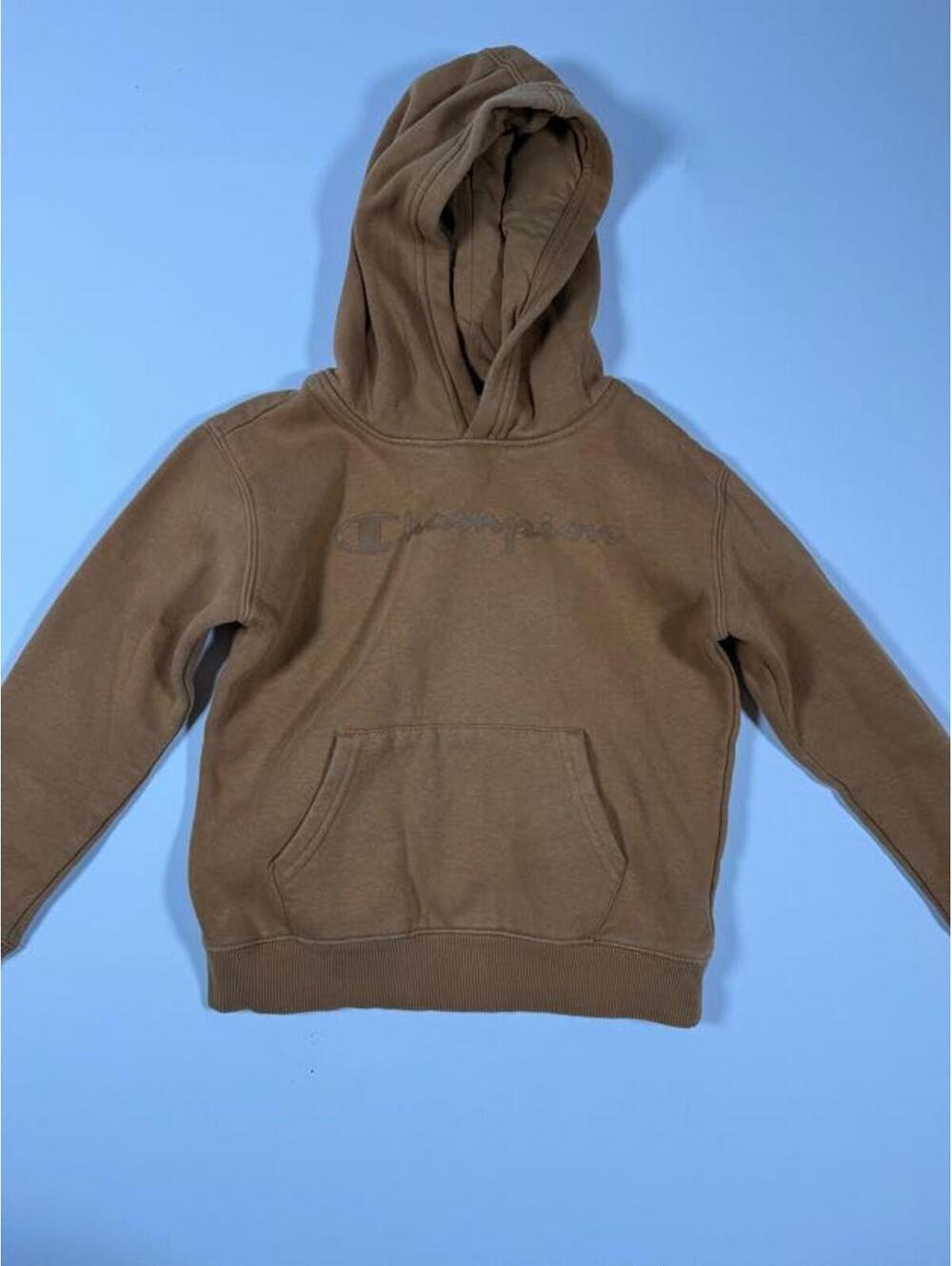 Champion Brown Hoodie Size 7 Kids Sweatshirt